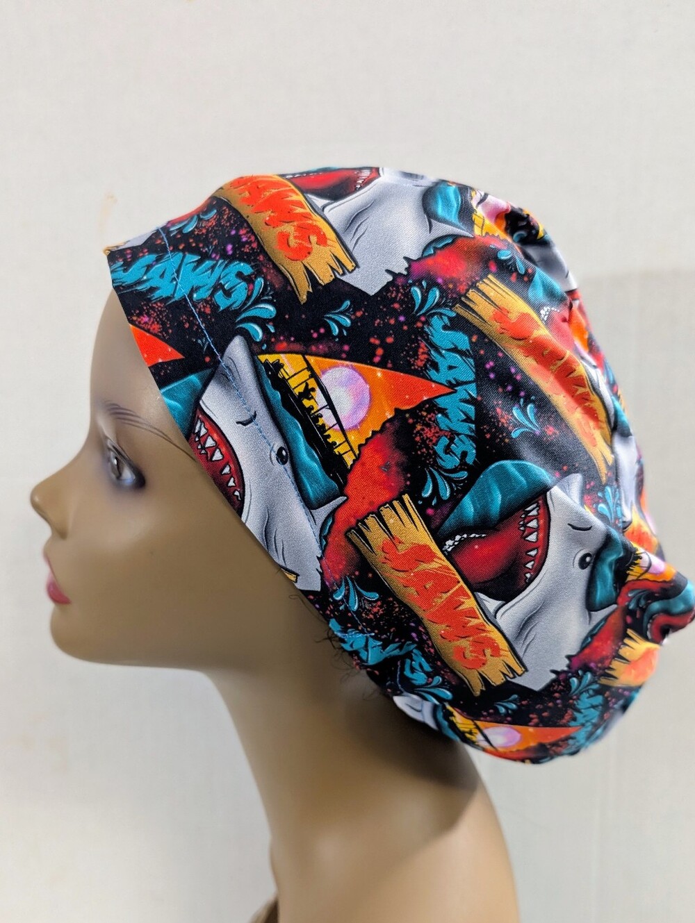 Jaws, Shark, Euro Style Scrub Cap, Scrub Cap